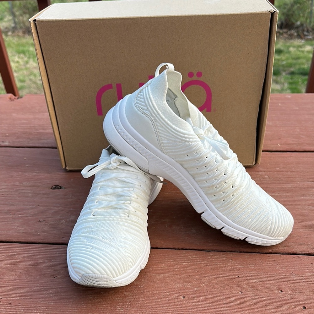 Ryka White Knit Sneakers
